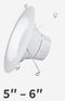 Luminus 6'' LED Retrofit Light Kit Ceiling Fixture Pot Light 19W 5000K Cool White Daylight 90CRI 1320Lms Dimmable Round White