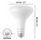 Luminus BR30 Wide Flood LED Light Bulb 11W = 65W Base-E26 5000K Daylight Cool White Dimmable