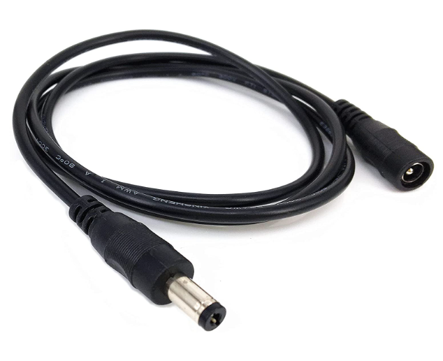 DC 3.5Ft Power Extension Cord Male to Female Power Adapter Cable Black –  Ajax Lighting
