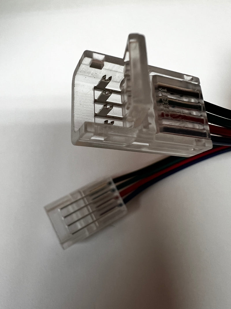 RGB 4 Pin LED Strip to LED Strip Connector with 5'' Wire