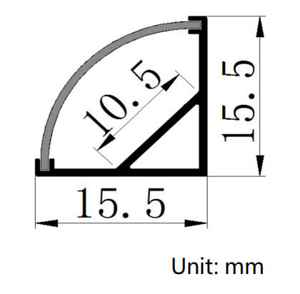 45 Degree Sliver Track Aluminum Profile Channel Per Foot