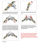 L-Shaped Strip to Strip 2 Pin Corner Connector for 10mm SMD LED Strip Light