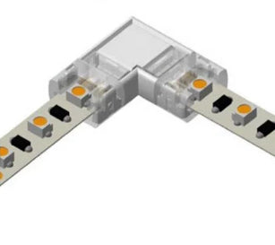 L-Shaped Strip to Strip 2 Pin Corner Connector for 10mm SMD LED Strip Light