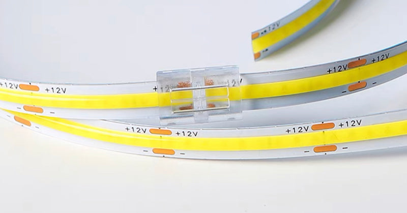 2 Pin 8mm Strip to Strip COB LED Strip Connector COB Tape Lights Extension Wire Fixed Clamp Clip