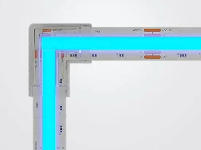 L-Shaped Strip to Strip Connector for 10mm COB Strip Light Clear Per Piece