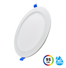 DAWNRAY 8'' Round Flat White 5CCT 24W LED Slim Panel Ceiling Pot Light with Junction Box