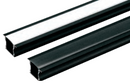 2.9M Deep U Recessed Anodized Black Aluminum Profile Channel 9ft 6in (Pick Up Only)