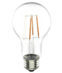 VO A19 3000K 7W=60W E26 Filament LED Light Bulb Dimmable