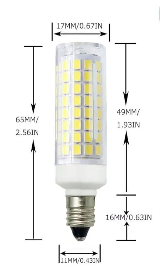 E11 7W 6000K 730LM Dimmable LED Light Bulb