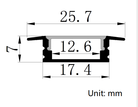 2.9M Recessed White Aluminum Profile Channel 9ft 6in (Pick Up Only)