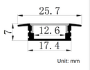 2.9M Recessed Silver Aluminum Profile Channel 9ft 6in (Pick Up Only)