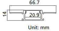 2.9M Recessed In Wall Aluminum Profile Channel Silver 9ft 6in (Pick Up Only)