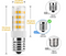 E17 LED Light Bulb, Appliance Bulbs, Microwave Oven, Stovetop Light, 4W 400lm, White 6000k, 40W Equivalent Halogen Replacement Bulb, Non-Dimmable