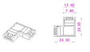 L-Shaped Strip to Strip 2 Pin Corner Connector for 10mm SMD LED Strip Light