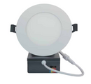 VO 4'' 9W LED Slim Flat Panel Light Fixture 5CCT Dimmable Round White with Junction Box