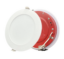 DAWNRAY 6" Fire Rated Round Flat White LED Slim Panel Ceiling Pot Light 15W 5CCT Dimmable with Junction Box