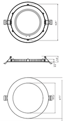 VOTATEC 6'' 347V 13W 3CCT Flat Panel Ceiling Light Fixture Round White with Junction Box