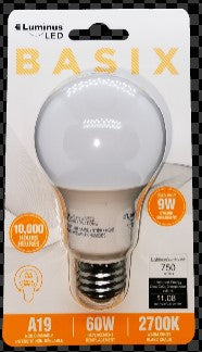 Sale 5PCS Luminus BASIX A19 9W 2700K Non-Dimmable