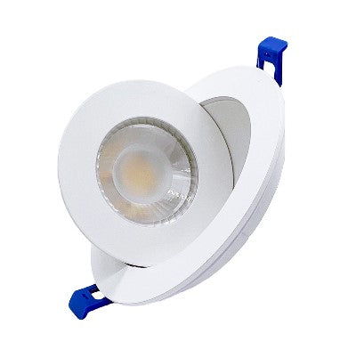2025 DAWNRAY 4" LED Gimbal Recessed Fixture Ceiling Pot Light Round 9W 5CCT Dimmable with Junction Box White