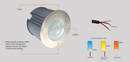 VO 3'' 12VAC/DC 3W 3CCT Brushed Nickel Non-Dimmable In-Ground LED Spot Light