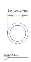 Vo- 9" Slim Flush Mount LED