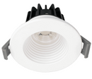 New VO 2″ 8W 5CCT 650LM Round White Wet Location Dimmable LED Baffle Downlight Fixture Ceiling Pot Light with Junction Box