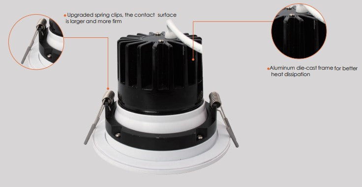 Vo- 12W Regressed Gimbal 5Way CCT Adjustable