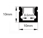 Super Slim Dark Grey Track 10FT per pcs