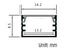 Slim Sliver Track Aluminum Profile Channel Per Foot