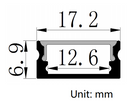 2.9M Surface Mount White Aluminum Profile Channel 9ft 6in (Pick Up Only)