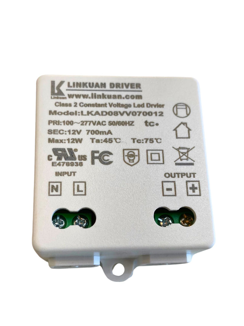 12V 12W Class 2 Mini LED Driver Non-Dimmable White