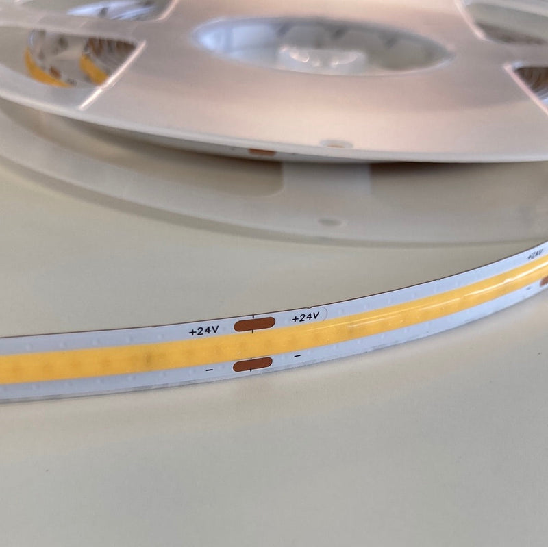 24V COB LED Dot Free Strip IP20 ( Non-Waterproof)  15W 3000K 1 Roll 16FT 02462-1