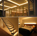 2835 12V 35W 16FT 3000K Warm White Flexible LED Strip Light IP33 Non-Waterproof