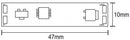 Low voltage touch dimmer switch- Input Voltage: 12V or 24V DC. - Current: 8A max. - Power: 96W for 12V, or 192W for 24V. - Quick touch: switch ON/OFF. - Long touch: dimming.