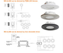 Gobo LED Under Cabinet Puck Light 24VDC 3W CCT Colour Temperature Adjustable Dimmable Round Brushed Nickel