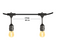 Luminus 48FT 14.6M LED Outdoor Vintage String Lights with Light Bulbs Included 24 Sockets 2200K Amber Dimmable 