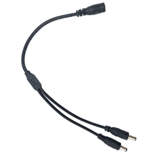 DC 1 to 2 Power Splitter Cable 40mm Black