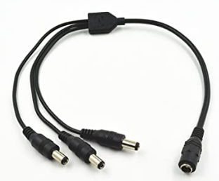 DC 1 to 3 Power Splitter Cable 40mm Black