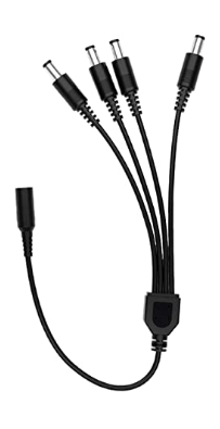 DC 1 to 4 Power Splitter Cable 40mm Black