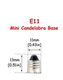 E11 LED Light Bulb 3.5W 6000K Cool White Mini Candelabra Base Dimmable