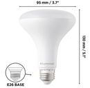 Luminus BR30 Wide Flood LED Light Bulb 11W = 65W Base-E26 2700K Warm White Dimmable