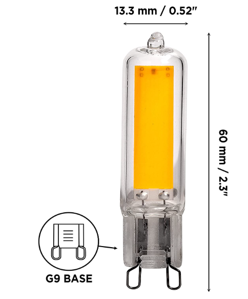 Luminus LED Light Bulb G9 3.5W = 35W 3000K Warm White Non-Dimmable