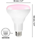 Luminus BR30 LED Grow Light Pink 9W E26 Base 3000K Warm White Dimmable