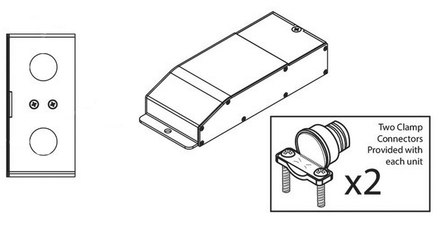 24V 60W Class2 Dimmable LED Driver Power Supply Transformer with Enclosure Junction Box White 04743