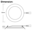 24V Gobo 4" Slim Panel White 3CCT 8W Dimmable Input Voltage: DC 24V Power Consumption: 8W Lumen Output: 600/50Lm LED Chip: SMD 2835 Color Temperature: 3000K -5000K(CCT) Color Rendering Index: Ra> 85 Beam Angle: 120 Protection Class: IP21 Product Size: 120*12mm Cutout Size: 106mm Certificates: ETL, cETL Warranty: 3 Years Red+ Black Wire = 3000K Red+ White Wire 5000K