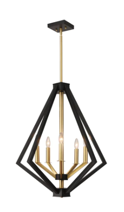 Pendant Light YG201-5P BK+BR