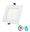 DawnRay 6" LED Recessed Slim Flat Panel Fixture Ceiling Pot Light Square 15W 5CCT Dimmable with Junction Box White