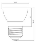 VO PAR16 LED Light Bulb 7W = 50W Base-E26 3000K Warm White Dimmable