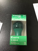 Luminus A19 LED Light Bulb Coloured Green 6W = 40W E26 Base Non-Dimmable