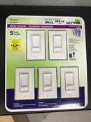 Leviton Decora Single Pole Universal Slide Dimmer 5pcs Per Pack